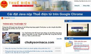 cài đặt Java nộp Thuế điện tử trên Google Chrome