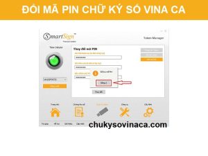 thay đổi mã pin USB Token chữ ký số Vina